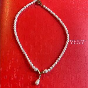 Napier Elegant Pearl Necklace with Gold Clasp